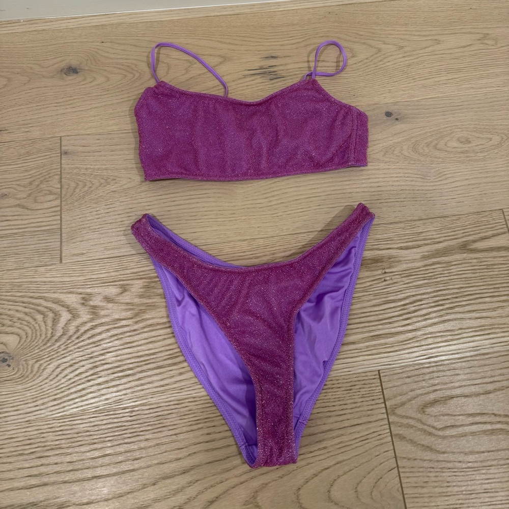 Triangl Purple Bikini Set